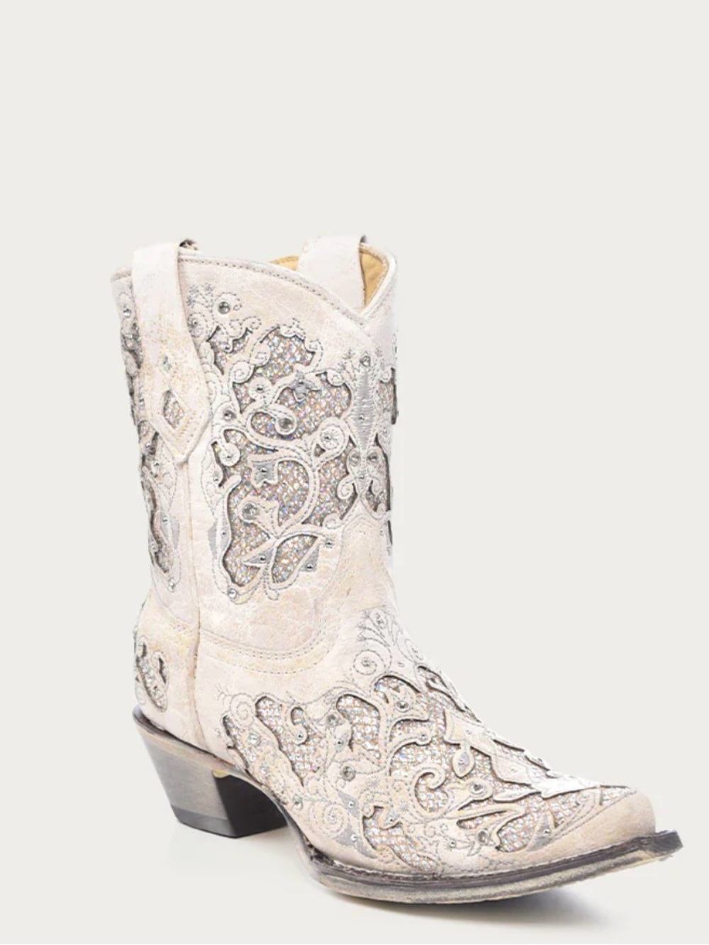 Corral White Embellished Western Heeled Boot